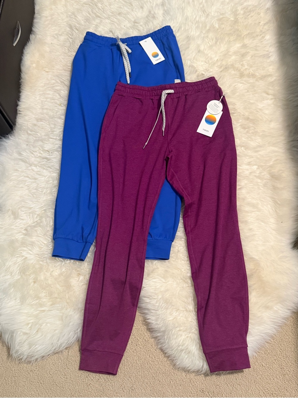 Net Vuori limited edition performance jogger bundle in magenta and electric blue